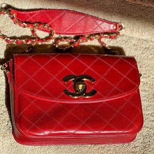Chanel Big CC Single Small Flap Vintage Rare